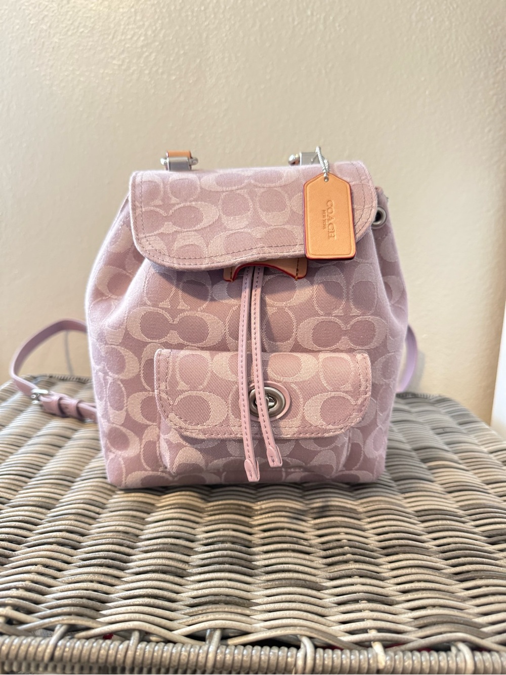 Coach Riya Backpack 21 in signature Denim *Purple*